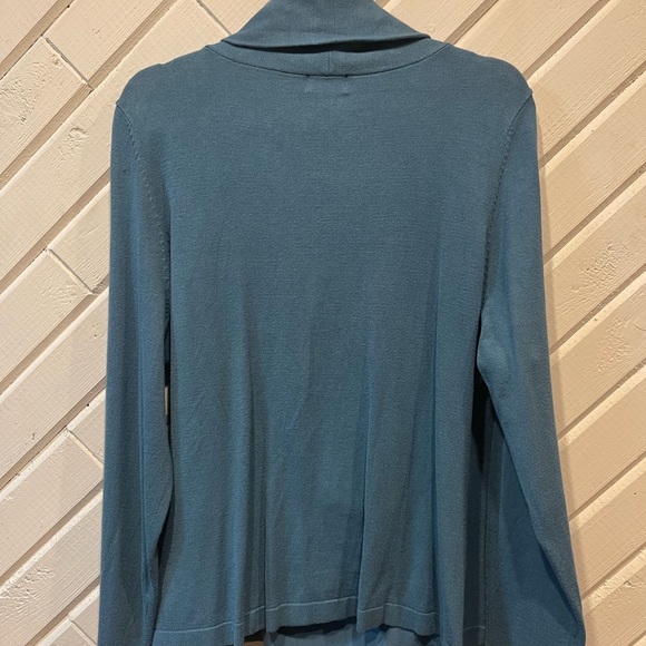 Teal Plus size v-neck sweater - Picture 2 of 3